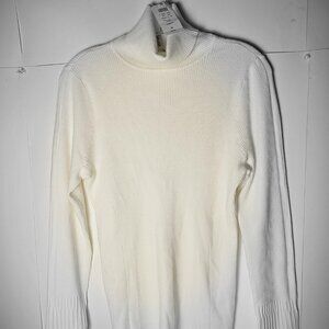 NWT Cache' White Long Sleeve Turtleneck Sweater size XL